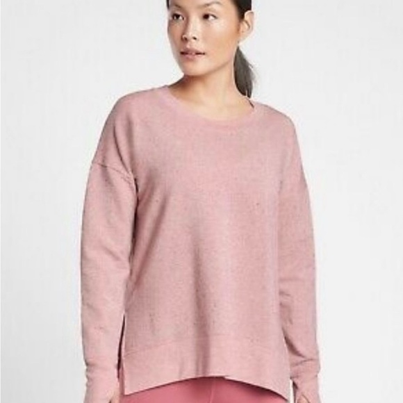 ATHLETA Balance Pullover Size M, speckled pink - Picture 2 of 10